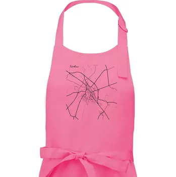 Kuchyňská zástěra Černobílá mapa Čáslav - Pánská zástěra na vaření - Univerzální velikost ( Růžová )