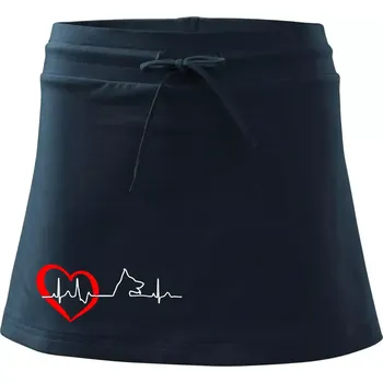 Dámské oblečení Německý ovčák ekg - Sportovní sukně - two in one - XL ( Námořní modrá (velmi tmavá - téměř černá) )