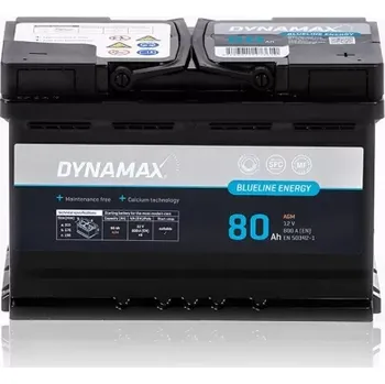 Autobaterie DYNAMAX ENERGY BLUELINE 80 AGM 12V 80AH 800A