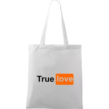 Porn - True Love - Taška bavlněná - 42 x 38 cm ( Bílá )