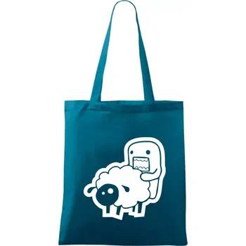 Sticker ovce - Taška bavlněná - 42 x 38 cm ( Petrolejová )