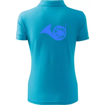 Blue French Horn - Polokošile dámská Pique Polo - 3XL ( Světlý tyrkys )