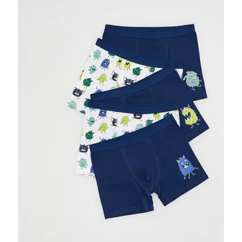 Dětská móda Reserved - Bavlněné boxerky 5‑pack - tmavomodrá - 304GS-59X - 304GS-59X-U11
