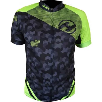 cyklistický dres Dres HAVEN SINGLETRAIL men black/green (Barva černá/zelená, velikost S)