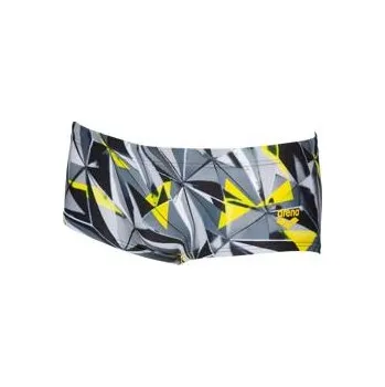 Pánské plavky Arena Pánské plavky 3D SHATTERED LOW WAIST ŠEDOŽLUTÉ Velikost: D3