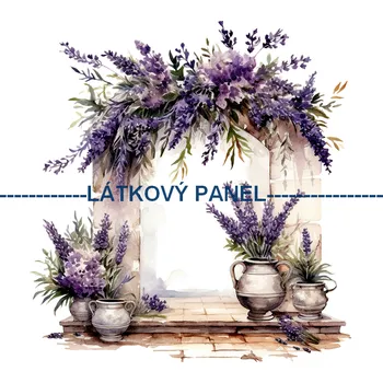 Látkový panel - Levandule - LE-39 Velikost: 30x30cm, Materiál: Bavlna
