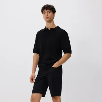 Reserved - Kraťasy regular carrot s páskem - černý - 0045V-99X - 0045V-99X-33