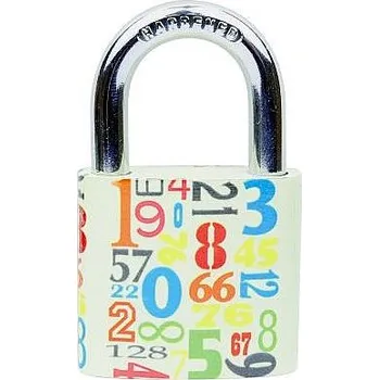 Visací zámek RV.OVAL.38.JU4 visací zámek s potiskem číslice 2 klíče !!