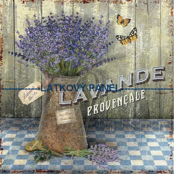 Látkový panel - Levandule - LE-24 Velikost: 35x35cm, Materiál: Kočárkovina