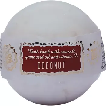 bomba do koupele Saules Koupelová šumivá bomba s vitamínem E a hroznovým olejem Kokos 145 g
