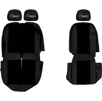 Ochranný autopotah Potahy sedadel (1+2) - Elegance S, RENAULT TRAFIC II (01.2001-02.2014) & OPEL VIVARO I (01.2001-02.2014) & NISSAN PRIMASTAR (01.2001-02.2014) - Dvojité sedadlo spolujezdce 1+2