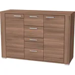 NÁBYTEK MIKULÍK s.r.o. Prostorná komoda ADEL 11 s šuplíky a dvířky, olše, 120x83cm Šířka: 120, Výška: 83, Dekor: akácie skořice