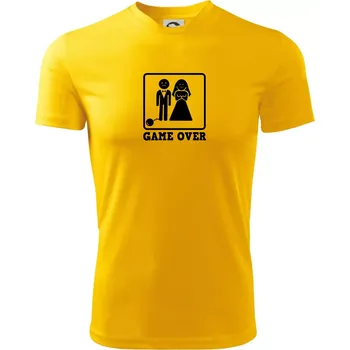 Pánské tričko Game Over rozlučka - Pánské triko Fantasy sportovní (dresovina) - 3XL ( Žlutá )