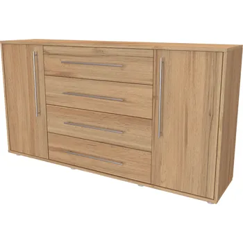 Komoda NÁBYTEK MIKULÍK s.r.o. ELITE L - komoda, 160x86x36/43cm Hloubka: 43cm, Dekor: dub harmony Šířka: 160cm, Dekor: dub harmony