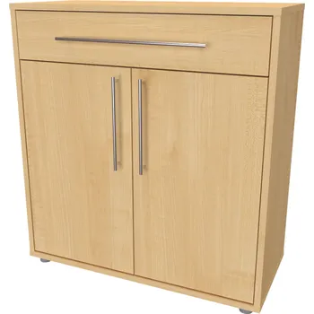 Komoda NÁBYTEK MIKULÍK s.r.o. ELITE S - komoda, 80x86x36/43cm Hloubka: 43cm, Dekor: modřín latté Šířka: 80cm, Dekor: javor