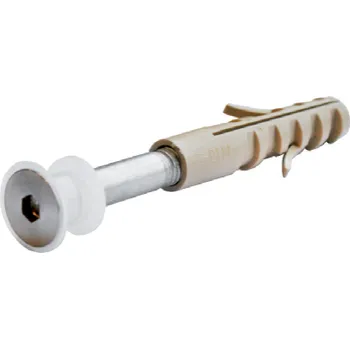 Zrcadlo Bodový úchyt se zápustnou hlavou a hmoždinkou - 18 mm