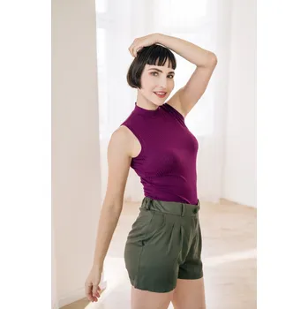 Žebrované tílko Rue fialové Velikost: S