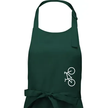 Kuchyňská zástěra Kolo na výšku - Dámská zástěra na vaření - Univerzální velikost ( Lahvově zelená )