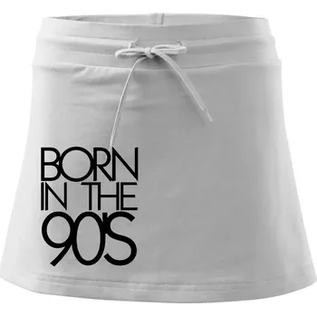 Dámská sukně Born In The 90's - Sportovní sukně - two in one - S ( Bílá )