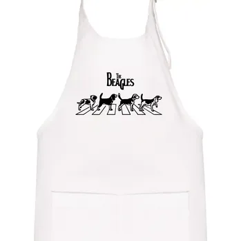 Kuchyňská zástěra The Beagles - Dětská zástěra na vaření - Univerzální velikost ( Bílá )