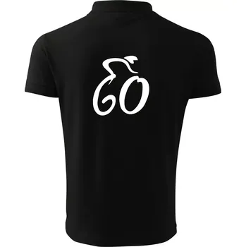 Pánská košile Cyklista slaví šedesátku (60) - Polokošile pánská Pique Polo 203 - 2XL ( Černá )