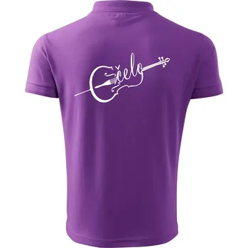 Pánská košile Čelo nápis - Polokošile pánská Pique Polo 203 - XL ( Fialová )