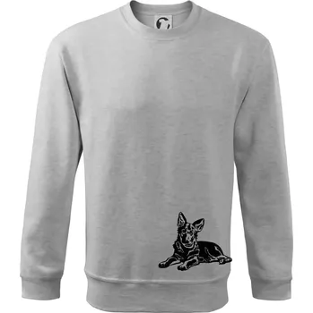 Pánská mikina Německý ovčák - štěně - Mikina Essential pánská - M ( Světlešedý Melír )