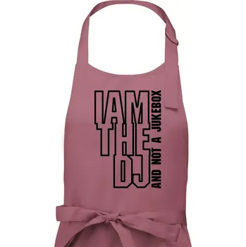 Kuchyňská zástěra Iam the dj and not a jukebox na výšku - Pánská zástěra na vaření - Univerzální velikost ( Starorůžová )