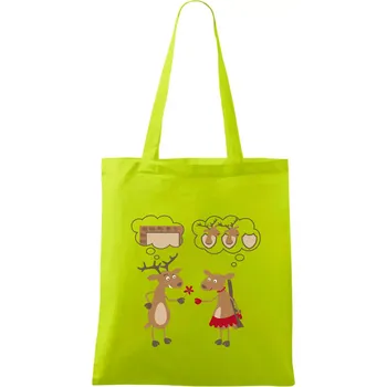 Sobí láska (Hana-creative) - Taška bavlněná - 42 x 38 cm ( Limetková )