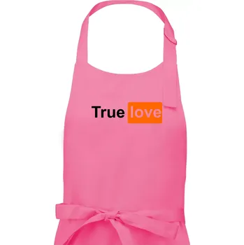 Kuchyňská zástěra Porn - True Love - Dámská zástěra na vaření - Univerzální velikost ( Růžová )
