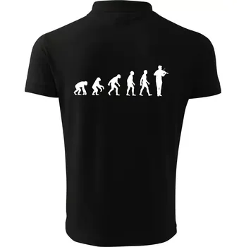 Pánská košile Evoluce houslista - Polokošile pánská Pique Polo 203 - L ( Černá )