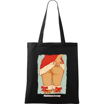 Nákupní taška Christmas is sexy - Taška bavlněná - 42 x 38 cm ( Černá )