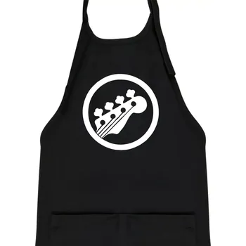 Kuchyňská zástěra Kytara kruh - Dětská zástěra na vaření - Univerzální velikost ( Černá )