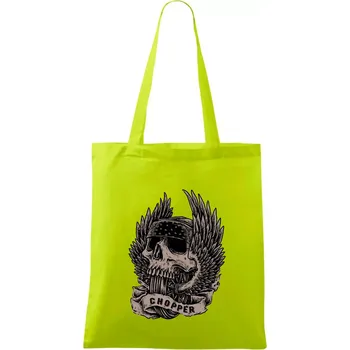 Chopper kolo křídla - Taška bavlněná - 42 x 38 cm ( Limetková )