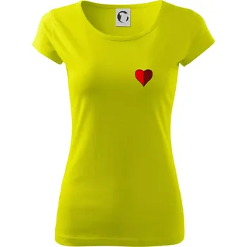 Dámské tričko Prší - Červený - prso - Dámské triko Pure - XS ( Limetková )