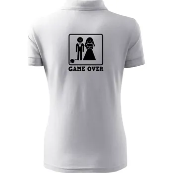 Game Over rozlučka - Polokošile dámská Pique Polo - 2XL ( Bílá )