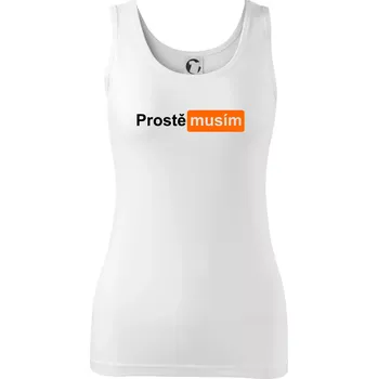 Dámské tričko Porn - prostě musím - Dámské tílko - M ( Bílá )