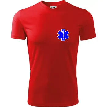 Pánské tričko Hvězda samostatná - záchranář / rescue - Pánské triko Fantasy sportovní (dresovina) - L ( Červená )