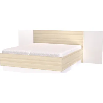 Postel NÁBYTEK MIKULÍK s.r.o. SMART XL - dvoulůžko, 180x200cm Dekor: olše Šířka: 313.5cm, Dekor: akácie světlá