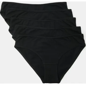 Oblečení a móda Sinsay - Bavlněné kalhotky 5 balení - černá - 138GF-99X - 138GF-99X-S