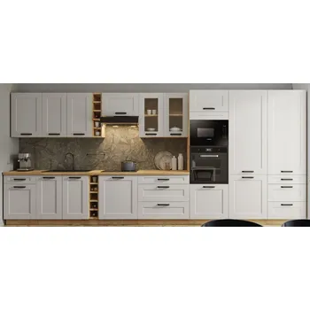 Kuchyňská linka Kuchyňská linka Luna bílá matná MDF/artisan, sestava I, 465 cm