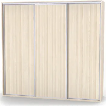 Postel NÁBYTEK MIKULÍK s.r.o. ONYX - třídveřová šatní skříň, plné dveře, 210 až 270cm x 220/240cm Šířka: 210cm, Výška: 220cm, Dekor: olše Šířka: 210cm, Dekor: akácie světlá