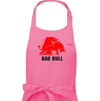 Kuchyňská zástěra Bad Bull - Dámská zástěra na vaření - Univerzální velikost ( Růžová )
