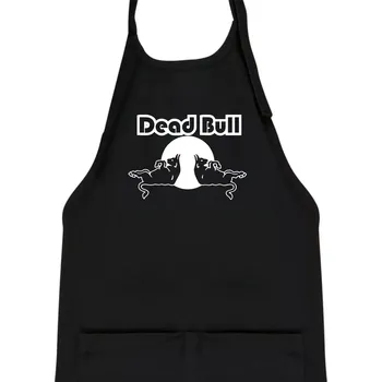 Kuchyňská zástěra Dead Bull obrys - Dětská zástěra na vaření - Univerzální velikost ( Černá )