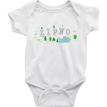 Kojenecký body Jezero Lipno - Body kojenecké s krátkým rukávem - Krátký r. do 3 měs ( Bílá )