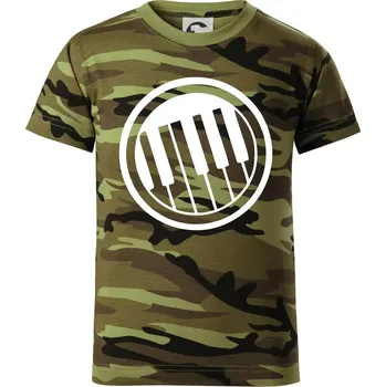 Chlapecké oblečení Piano kruh - Dětské maskáčové triko - 122 cm/6 let ( Zelený maskáč )