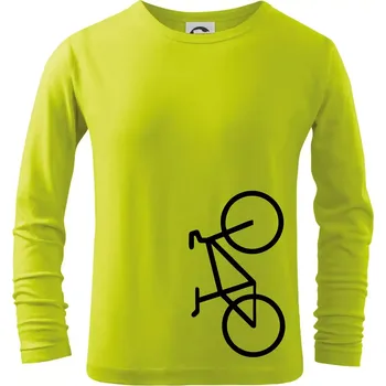 Dětská móda Kolo na výšku - Triko dětské Long Sleeve - 134 cm/8 let ( Limetková )