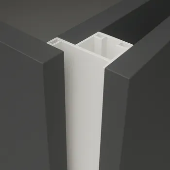 Nábytek Paradox Vertikální úchytkový profil za dvířka OLYMP boční / Bílý matný 3 m