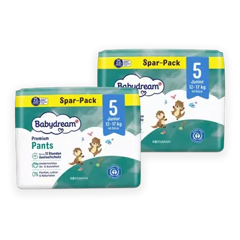 Plenkové kalhoty Babydream XXL balení plenkové kalhotky Premium 12-17 kg vel. 5, 2× 40 ks 80 ks