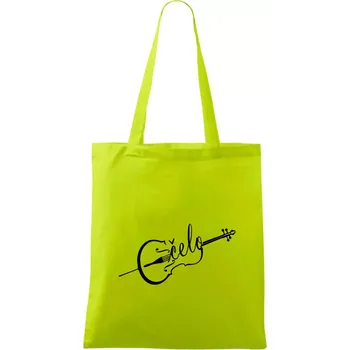 Čelo nápis - Taška bavlněná - 42 x 38 cm ( Limetková )